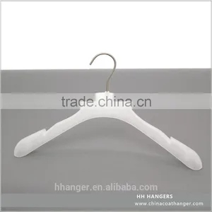 HH White Round Shoulder 17" Adult Man Woman Top Jacket Cloth Plastic Hangers thumbnail-1
