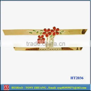 Gold Plating Flower Shape TPU Shoe Strap Vamp Accessory HT2036B thumbnail-2