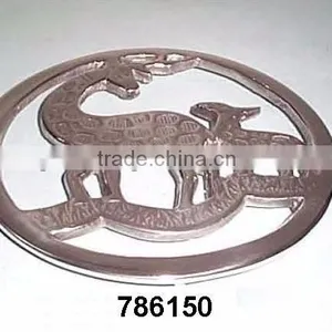 Cast Aluminum Metal Kitchen & Table Decoration Trivets Mirror Polish thumbnail-1