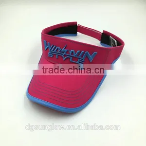 Wholesale 100% Cotton 3D Embroidery Sun Visor Hats for Women thumbnail-4