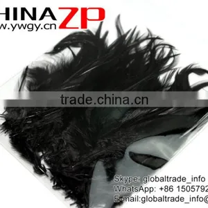 Leading Supplier CHINAZP Bulk Sale DIY High Quality Dyed Black Chicken Rooster Saddle Feathers thumbnail-4