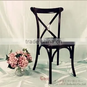 Cross Back Curved Dining Chair thumbnail-6