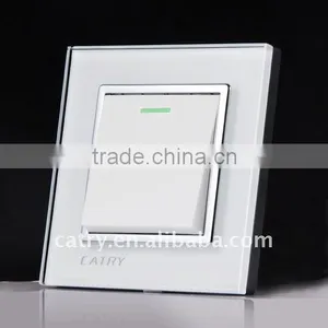 1 Gang 1 Way Wall Switch,Glass Panel Rocker Switch thumbnail-1