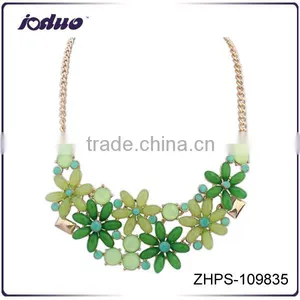 2016 Wholesale Fashion Fresh Flower Statement Necklace thumbnail-1