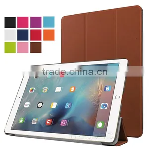China Factory OEM Logo Three Floding Stand PU Leather Case Cover for Apple IPad Pro 9.7 thumbnail-1