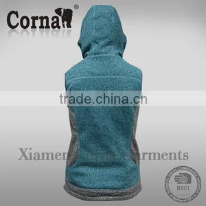 High Quality Vest Fashion Men's Fleece Hooded Sleeveless Jacket thumbnail-2