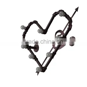 Manufacturer's Premium Industrial Vintage Wall Lamp Novelty Heart Wall Lamp Loft Water Pipe Wall Sconce thumbnail-2