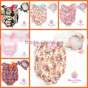 2016Direct Manufacturer Kids Summer Wear Sleeveless Seaside Bella Romper ,Baby Girls Floral Jumpsuit, Boutique Outfits For Girls thumbnail-1