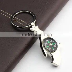 Wholesale Shark Shape Metal Compass Keychains / Promotional Shark Compass Key Chains and Key Rings thumbnail-1