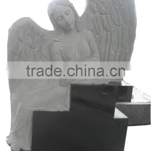 Angel Headstone,China Nature Stone Tombstone thumbnail-3