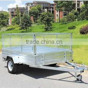 High Quality 7x4 Hot Dipped Galvanized Caged Trailer thumbnail-4
