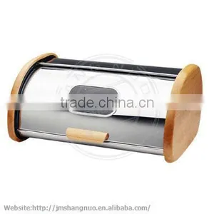 Bread Bin, Bread Box,pasty Box With Wooden Side thumbnail-1