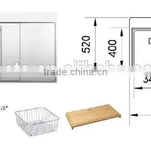 POATS PS-803 Stainless Steel Sink Size: 1160X520X200mm thumbnail-1