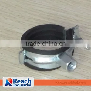 Wall Mount Heavy Duty Pipe Clamps With Rubber thumbnail-1