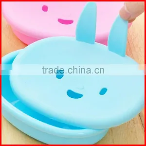 Cute Cartoon Rabbit Plastic Soap Dishes Bathroom Soap Holder Storage Display Bathroom Sets Eco-Friendly thumbnail-4