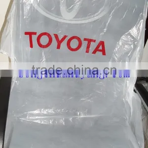 LDPE Plastic Clear Car Seat Covers With TOYOTA Printing 500 Pcs/roll thumbnail-6