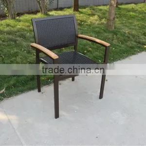 Foshan Outdoor Furniture Garden Rattan Table and Chair With Plastic Wood thumbnail-6
