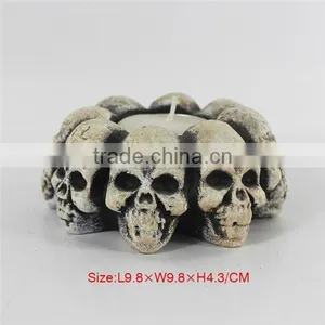 Resin Halloween Skull Candle Holder thumbnail-2