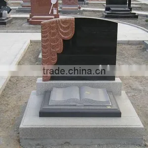 European Granite Tombstone With Fine Carving Stone thumbnail-1