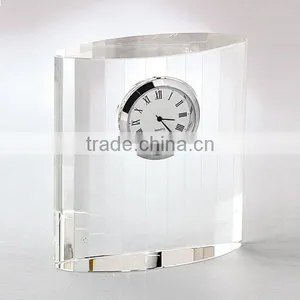 Employee Award Gift Cystal Desktop Clock Wholesale thumbnail-1