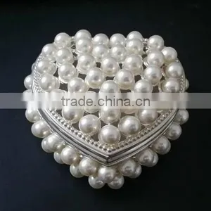 Delicate Pewter Trinket Box Beaded by Pearls thumbnail-2