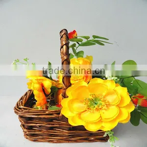 HOT 100%Handmade Natural Wood Hanging Flower Basket thumbnail-1