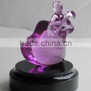 Custom Clear Resin Heart Shape Angel Figurine Small Wedding Guest Gift thumbnail-1