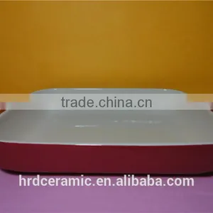 High Quality Wholesale Red Ceramic Glossy Glaze Plate thumbnail-1