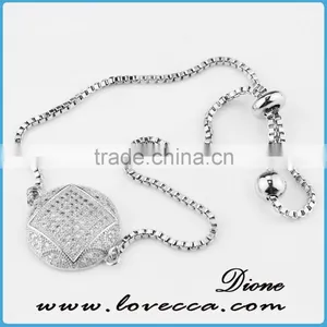 Gift For Her Small CZ Bracelet Tiny Diamond Micro Pave Bracelet thumbnail-6