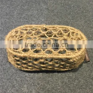 2016 Linyi Graceful Weaved Oval Hemp Rope Bread Basket for Wholesale thumbnail-4