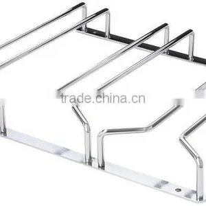 Household Under Cabinet Wire Wine Glass Rack thumbnail-2