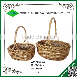 Bulk Wicker Woven Gift Basket Antique Willow Handle Basket for Sale thumbnail-2