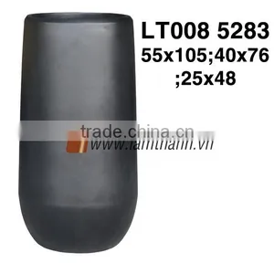 Vietnam Wholesaler Well Design Garden Landscape Cylinder Poly Stone Pot thumbnail-1