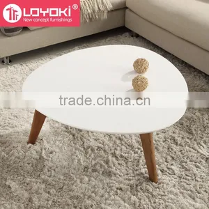 Living Room Round Shelf Coffee Table Modern Wooden Coffee Side Table Small Tea Table thumbnail-2
