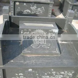 Chinese Black Basalt Tombstone & Monument thumbnail-1
