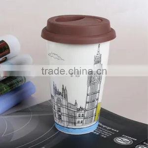 Big Ben Souvenir Porcelain Double Wall Travel Mug With Lid thumbnail-1