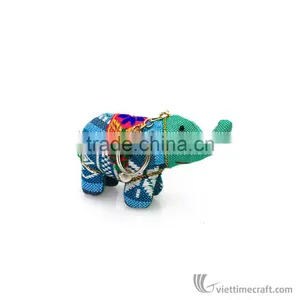 Handmade Fabric Elephant-shape Keychain, Promotional Keychain, Mini Stuffed Animal Keychain thumbnail-3