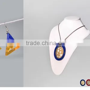 Set of Necklace and Earrings, Made of Natural Horn and Lacquer in Vietnam Code: KS_VTC16 thumbnail-1