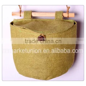 Zakka Fabric Incorporating Multi - Functional Sundries Organizer Color Water Proof Storage Bag Hanging Jewelry thumbnail-2