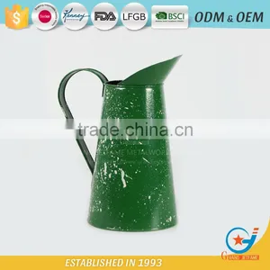 Garden Iron Powder Coating Green Bottles and Jug for Flower Metal Water Jugs thumbnail-2