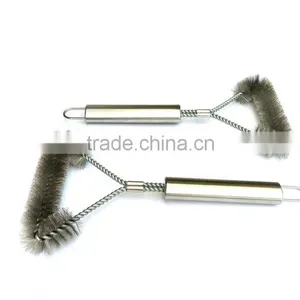 Wholesale Factory 12'' Bbq Cleaning Brush Brass Wire BBQ Grill Cleaning Brush BBQ Grill Brush thumbnail-1