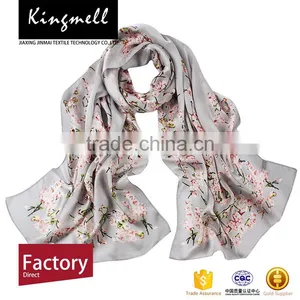 Custom Brand Names' Elegant Digital Print Silk Scarf thumbnail-2