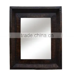 Hot Sale Picture Frame Antique Black Wood Photo Frame Wall Mirror thumbnail-1