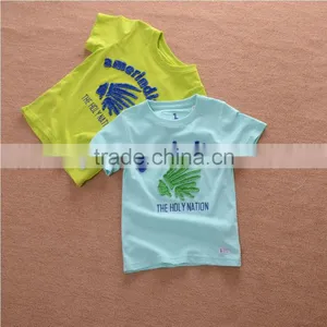 Baby Clothes Boy 14 Years Old Saias Washed Applique Cotton Short-sleeve Tee thumbnail-5