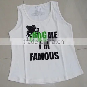 100%cotton With Nice Print Lady Tank Top thumbnail-1