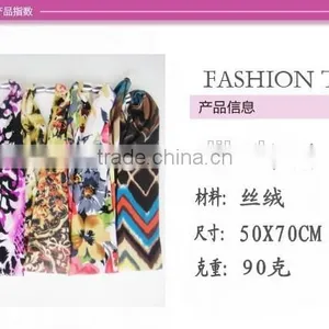 Cheap Custom Polyester Short Scarves Floral Print Colloer Scarves Jewelry Factory Directly Sales Infinity Scarves Manufacturer thumbnail-4
