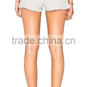 MGOO New Summer Slim Fit Gym Wear Athletic Shorts Women Hot Sexy Girls Short Pants With Raw Cut Hems thumbnail-5