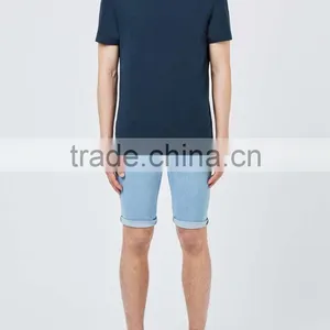 Navy Blue Blank Mens t Shirts Soft Breathable Cotton T-shirt Custom Summer Wear for Wholesale thumbnail-5