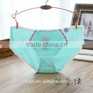 Women New Cotton Underwear Candy Pure Color Wholesale Bowknot Pure Cotton Briefs Panty thumbnail-4
