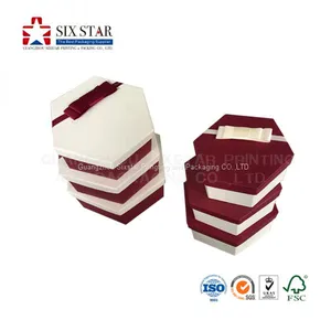 Top Selling Red and White Customized Gift Cardboard Boxes With Bowknot in Chinese Factory thumbnail-5